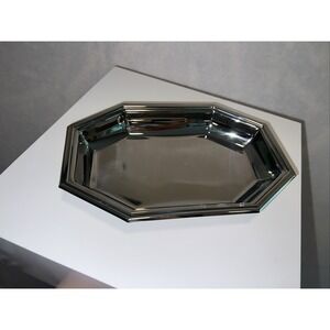 VTG‎ Jean Couzon Art Deco Stainless Steel Metal Oval Dresser Tray Dish France
